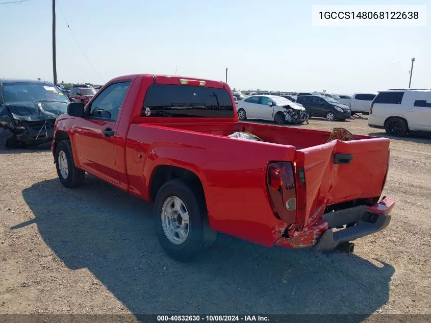 2006 Chevrolet Colorado VIN: 1GCCS148068122638 Lot: 40532630