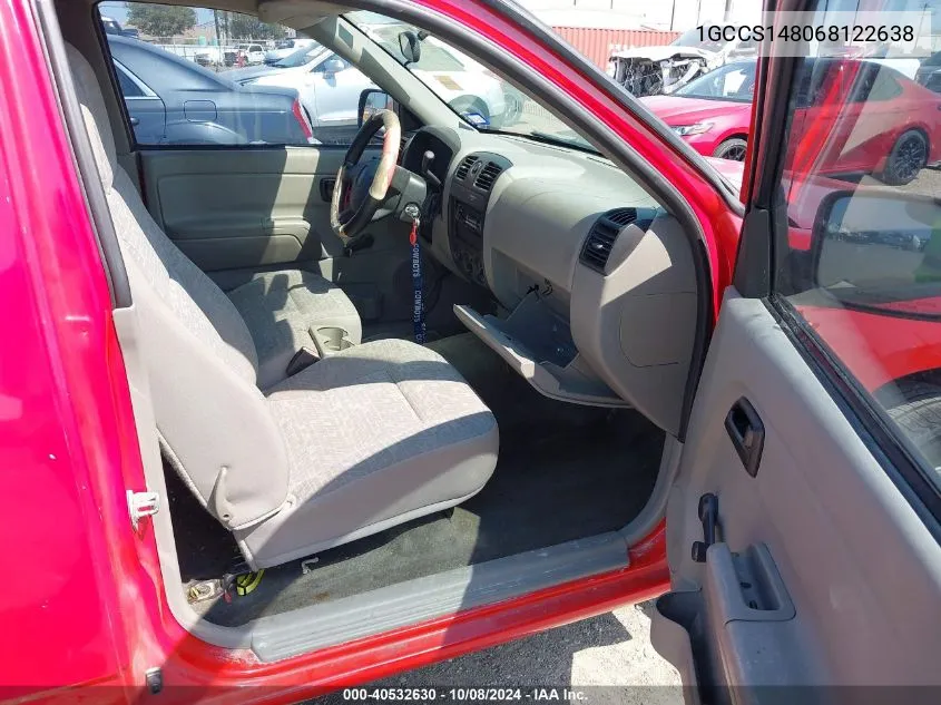 2006 Chevrolet Colorado VIN: 1GCCS148068122638 Lot: 40532630