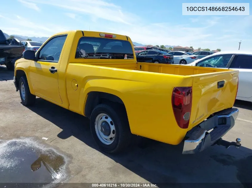 2006 Chevrolet Colorado Ls VIN: 1GCCS148668254643 Lot: 40618216