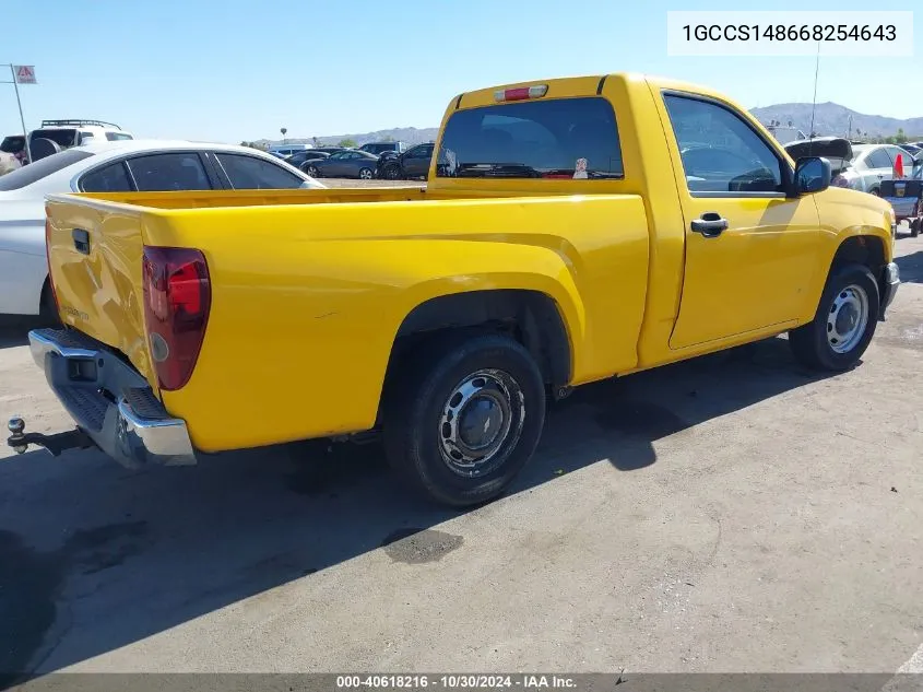 2006 Chevrolet Colorado Ls VIN: 1GCCS148668254643 Lot: 40618216