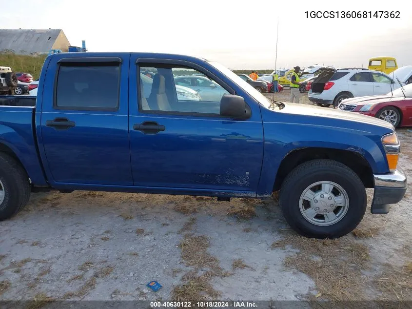 2006 Chevrolet Colorado Lt VIN: 1GCCS136068147362 Lot: 40630122