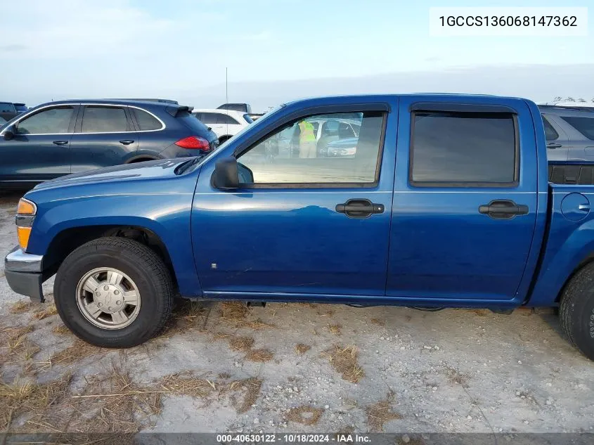 2006 Chevrolet Colorado Lt VIN: 1GCCS136068147362 Lot: 40630122