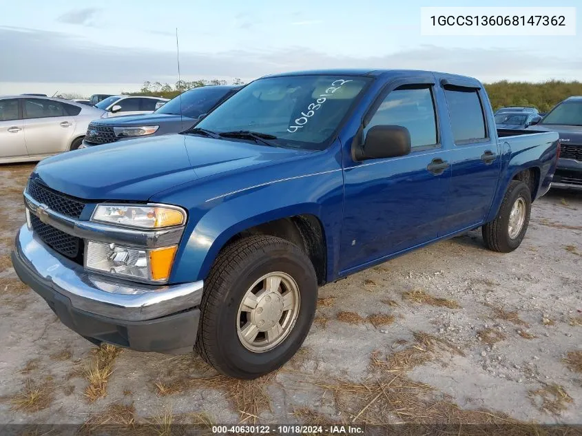 2006 Chevrolet Colorado Lt VIN: 1GCCS136068147362 Lot: 40630122