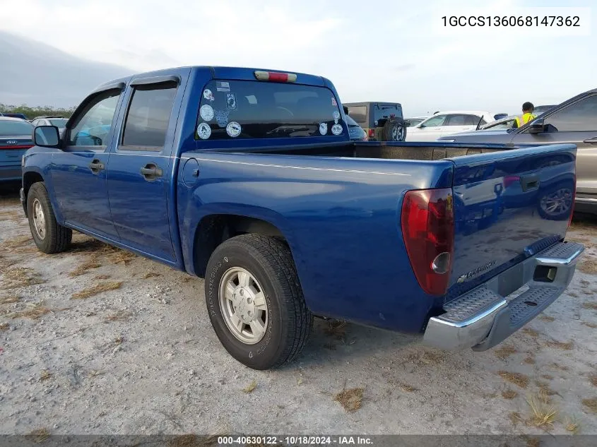 2006 Chevrolet Colorado Lt VIN: 1GCCS136068147362 Lot: 40630122