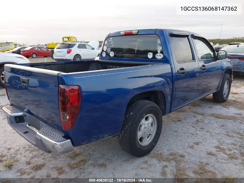 2006 Chevrolet Colorado Lt VIN: 1GCCS136068147362 Lot: 40630122