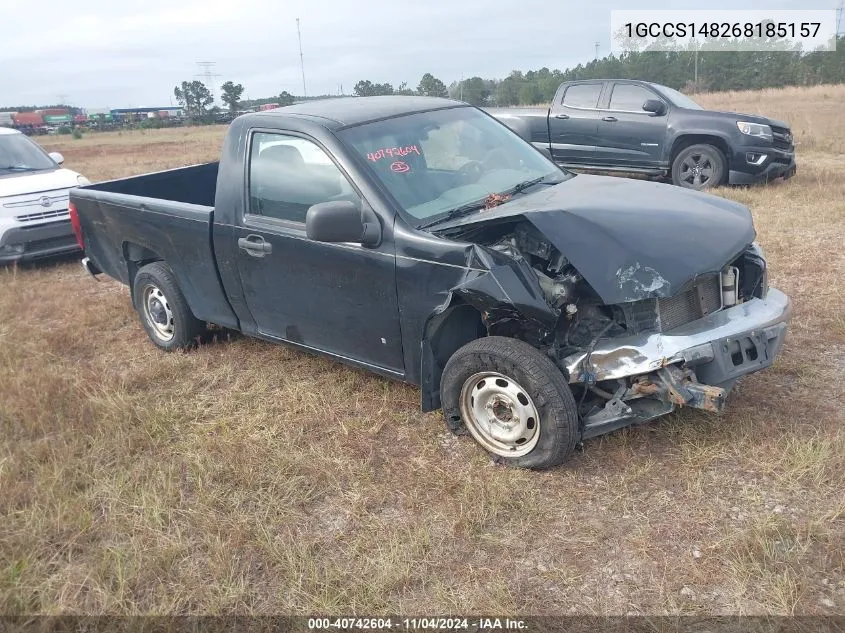 2006 Chevrolet Colorado Work Truck VIN: 1GCCS148268185157 Lot: 40742604