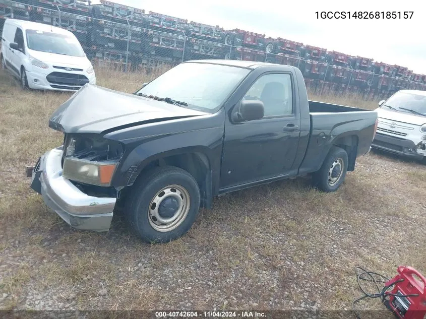 2006 Chevrolet Colorado Work Truck VIN: 1GCCS148268185157 Lot: 40742604