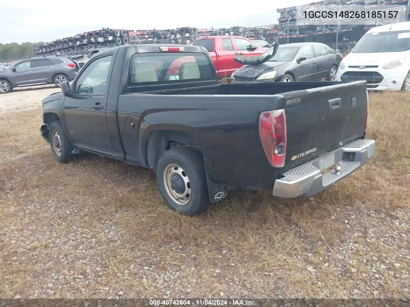 2006 Chevrolet Colorado Work Truck VIN: 1GCCS148268185157 Lot: 40742604