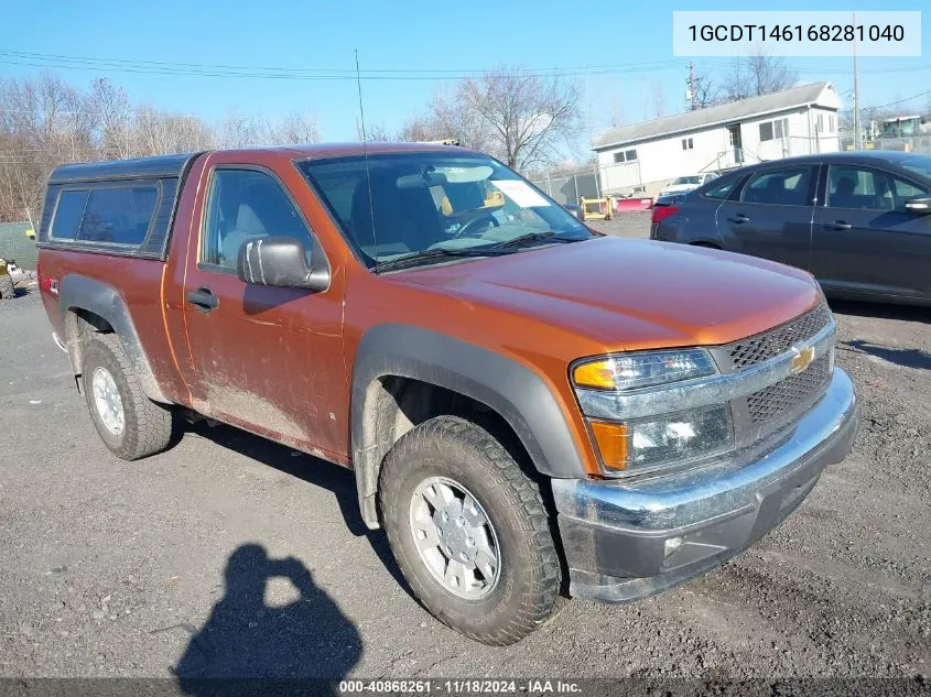 2006 Chevrolet Colorado Lt VIN: 1GCDT146168281040 Lot: 40868261