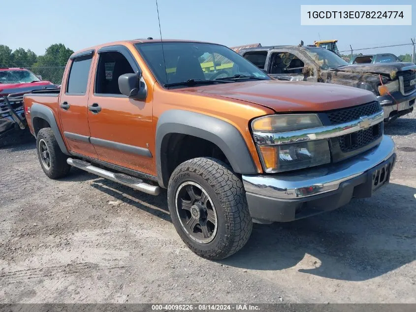 1GCDT13E078224774 2007 Chevrolet Colorado Lt