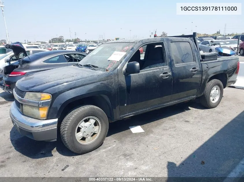 2007 Chevrolet Colorado VIN: 1GCCS139178111000 Lot: 40337122