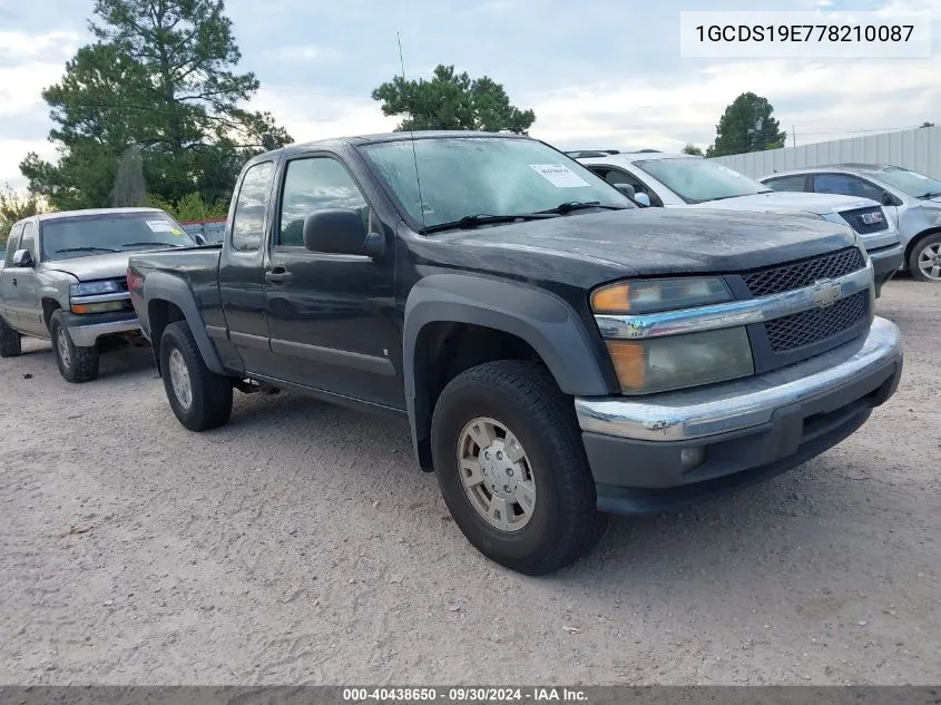 2007 Chevrolet Colorado VIN: 1GCDS19E778210087 Lot: 40438650