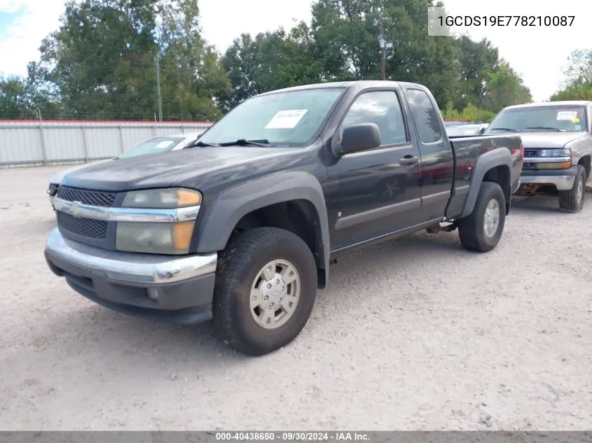 2007 Chevrolet Colorado VIN: 1GCDS19E778210087 Lot: 40438650