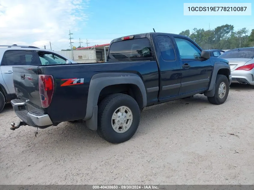 1GCDS19E778210087 2007 Chevrolet Colorado