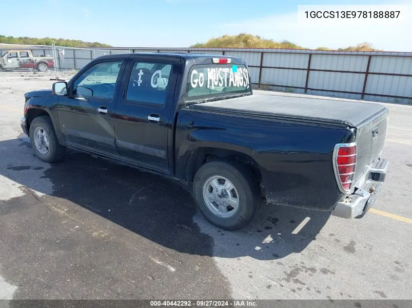 2007 Chevrolet Colorado Lt VIN: 1GCCS13E978188887 Lot: 40442292