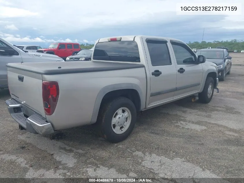 2007 Chevrolet Colorado VIN: 1GCCS13E278217159 Lot: 40486678