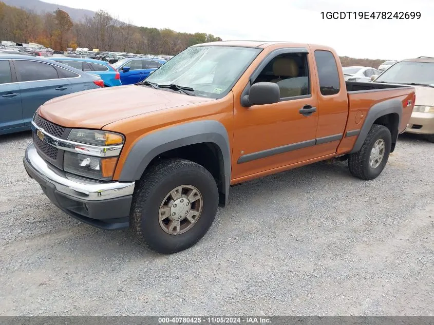 2007 Chevrolet Colorado Lt VIN: 1GCDT19E478242699 Lot: 40780425