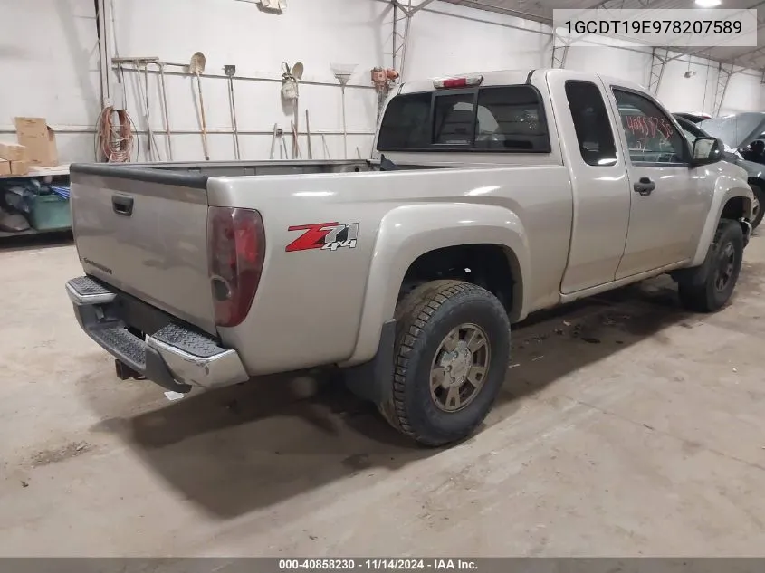 2007 Chevrolet Colorado Lt VIN: 1GCDT19E978207589 Lot: 40858230