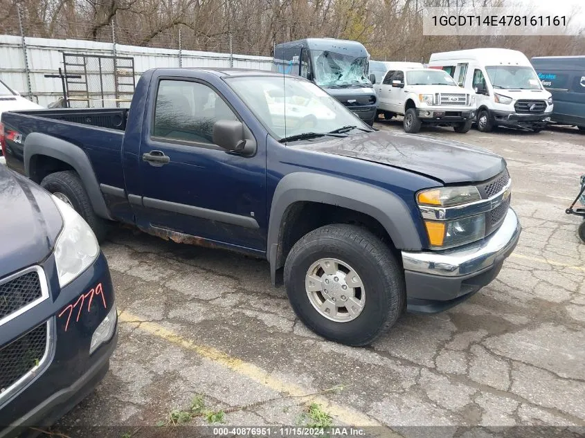 2007 Chevrolet Colorado Lt VIN: 1GCDT14E478161161 Lot: 40876951