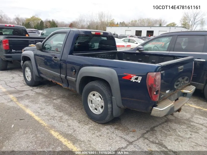 2007 Chevrolet Colorado Lt VIN: 1GCDT14E478161161 Lot: 40876951