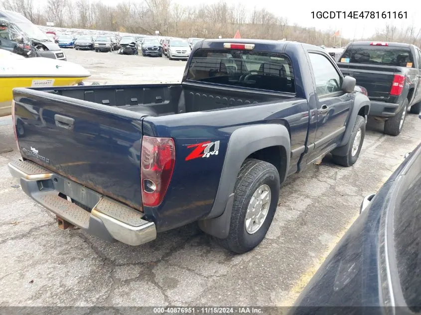 2007 Chevrolet Colorado Lt VIN: 1GCDT14E478161161 Lot: 40876951