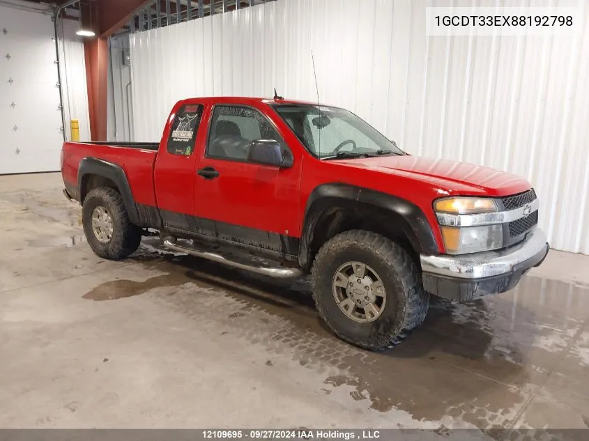 2008 Chevrolet Colorado Lt VIN: 1GCDT33EX88192798 Lot: 12109695