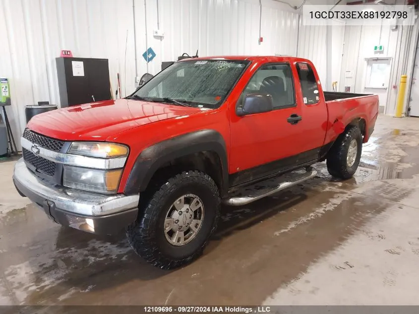 1GCDT33EX88192798 2008 Chevrolet Colorado Lt