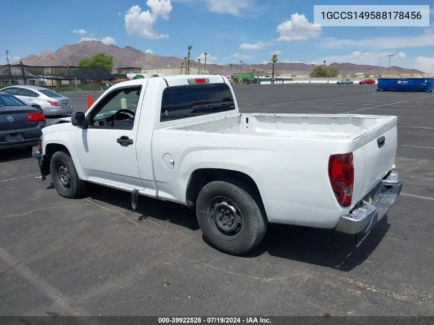 1GCCS149588178456 2008 Chevrolet Colorado Work Truck