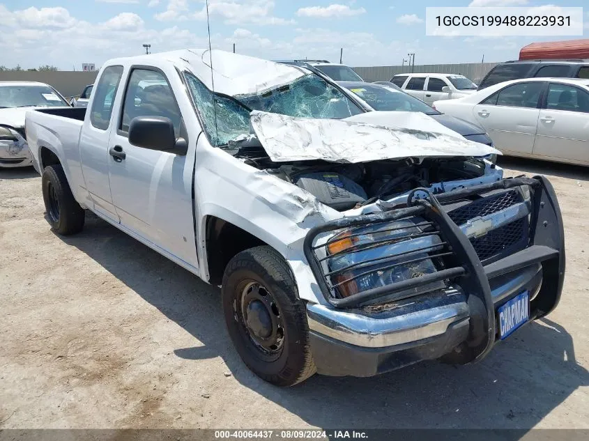 2008 Chevrolet Colorado Work Truck VIN: 1GCCS199488223931 Lot: 40064437