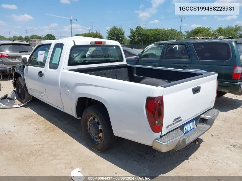 2008 Chevrolet Colorado Work Truck VIN: 1GCCS199488223931 Lot: 40064437