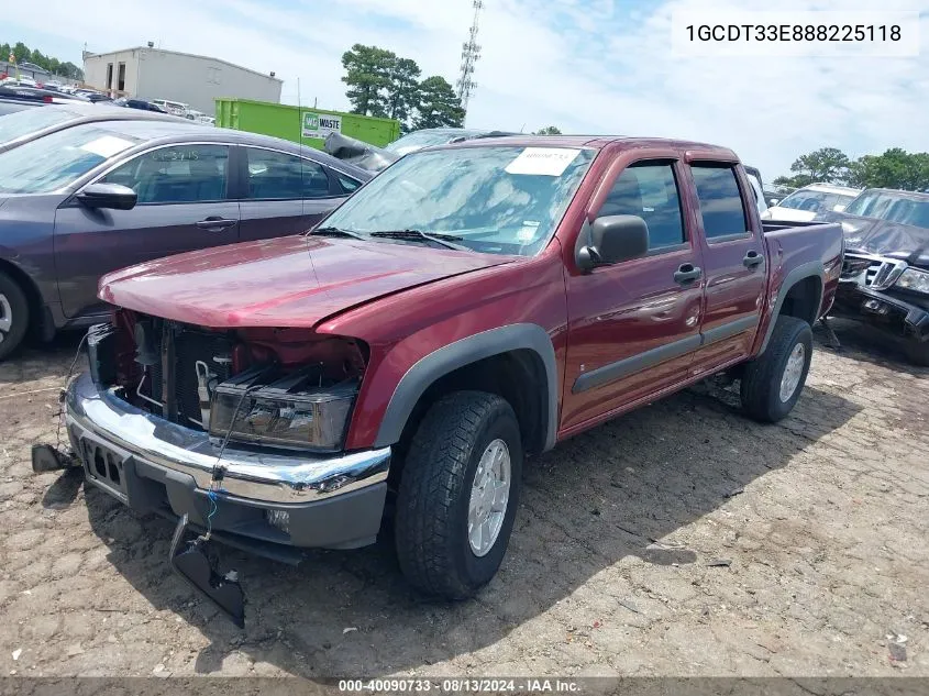 2008 Chevrolet Colorado Lt VIN: 1GCDT33E888225118 Lot: 40090733