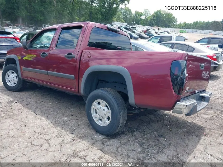 2008 Chevrolet Colorado Lt VIN: 1GCDT33E888225118 Lot: 40090733