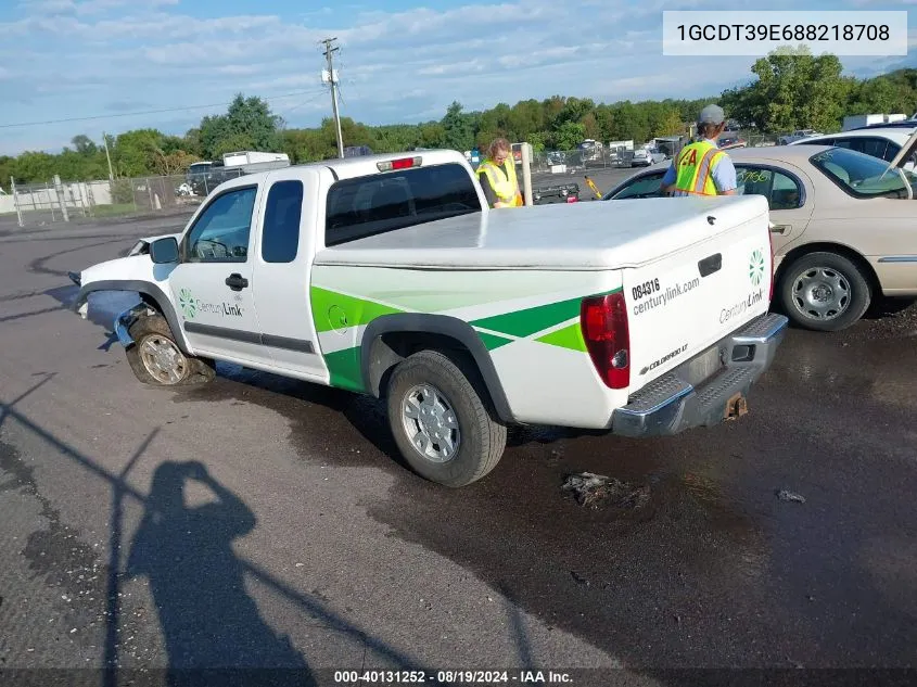 2008 Chevrolet Colorado Lt VIN: 1GCDT39E688218708 Lot: 40131252