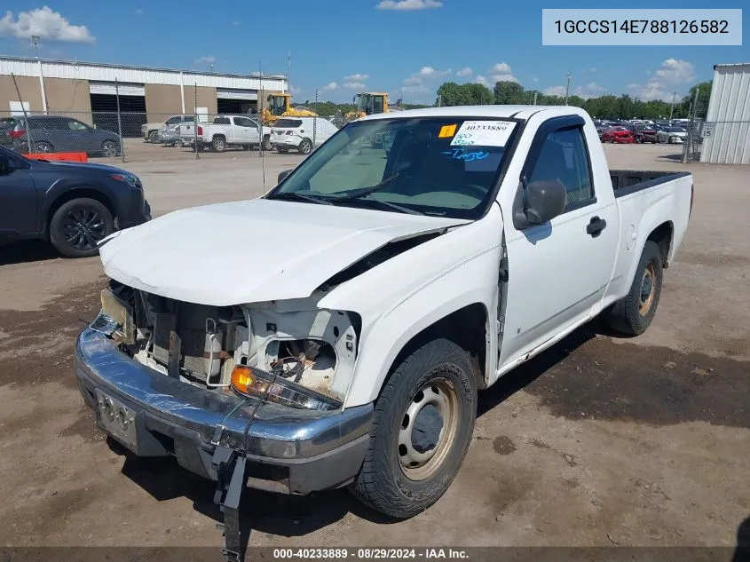 1GCCS14E788126582 2008 Chevrolet Colorado Work Truck