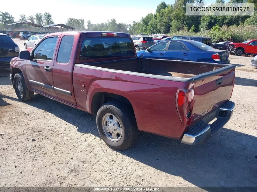 1GCCS199388108978 2008 Chevrolet Colorado Lt