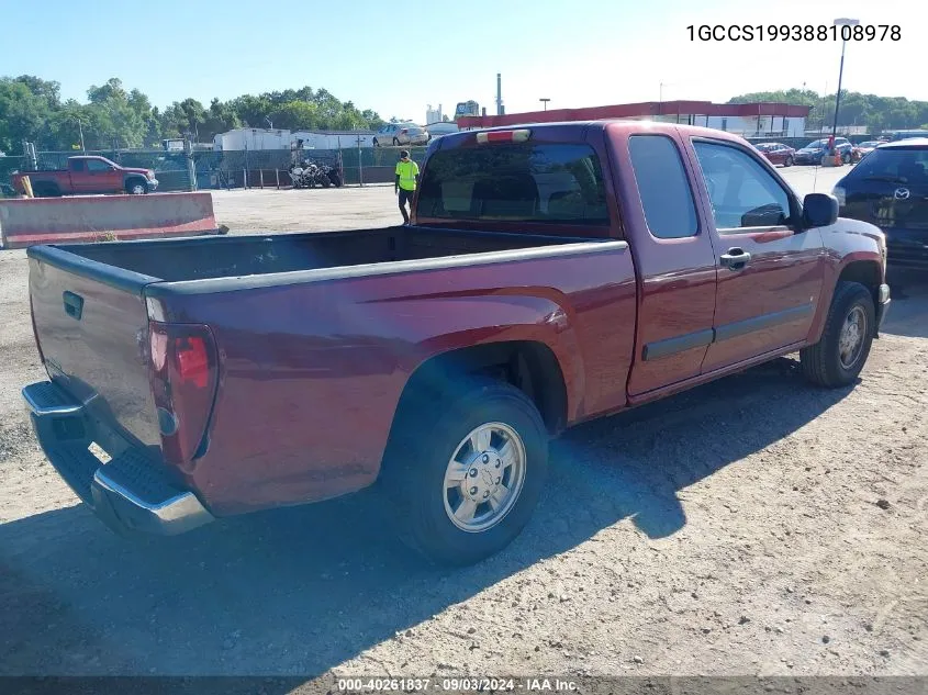 1GCCS199388108978 2008 Chevrolet Colorado Lt