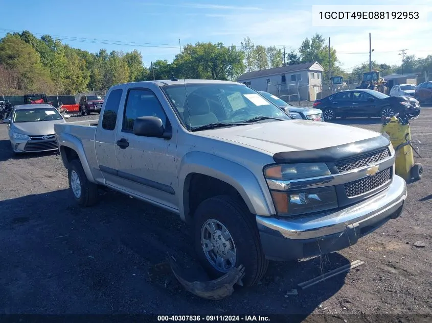 2008 Chevrolet Colorado Lt VIN: 1GCDT49E088192953 Lot: 40307836