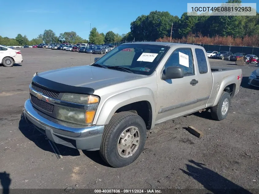 1GCDT49E088192953 2008 Chevrolet Colorado Lt