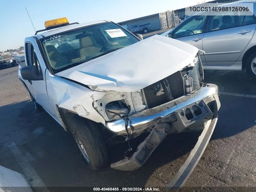 2008 Chevrolet Colorado Work Truck VIN: 1GCCS14E988126096 Lot: 40468485