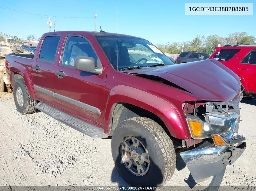 1GCDT43E388208605 2008 Chevrolet Colorado Lt