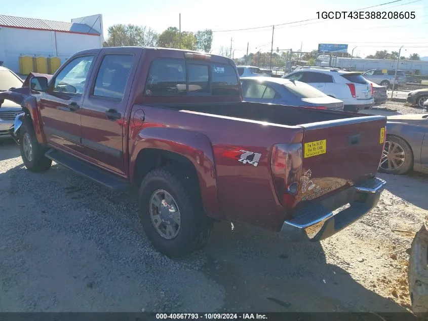 2008 Chevrolet Colorado Lt VIN: 1GCDT43E388208605 Lot: 40567793