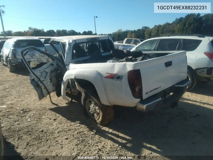 2008 Chevrolet Colorado Lt VIN: 1GCDT49EX88232231 Lot: 40640771