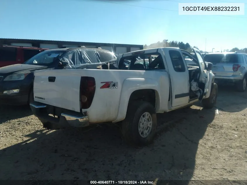 2008 Chevrolet Colorado Lt VIN: 1GCDT49EX88232231 Lot: 40640771