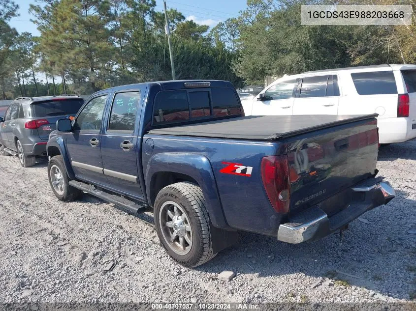 2008 Chevrolet Colorado Lt VIN: 1GCDS43E988203668 Lot: 40707037