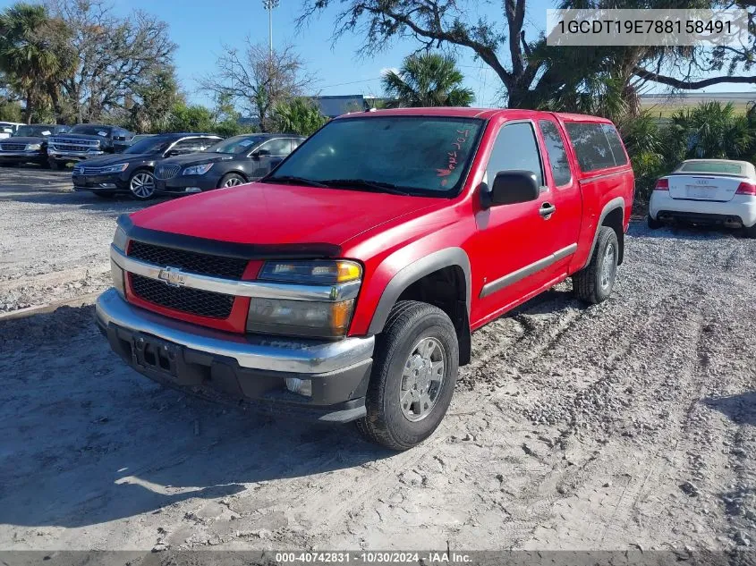 1GCDT19E788158491 2008 Chevrolet Colorado Lt