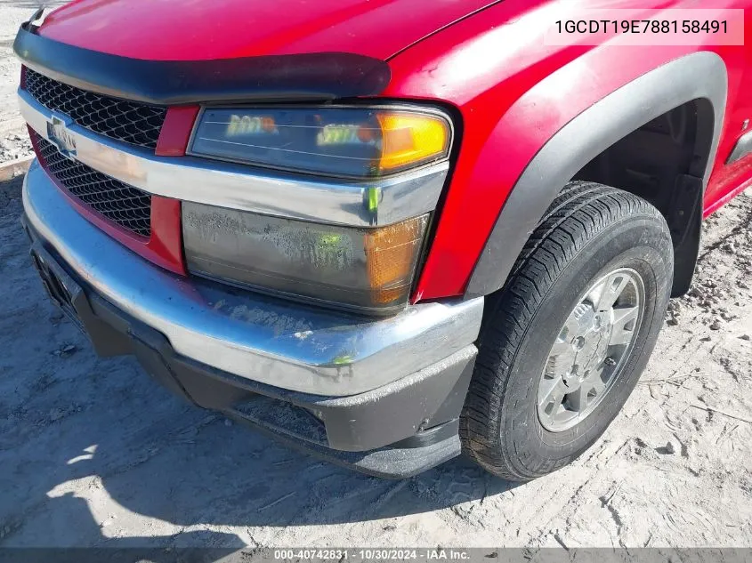 1GCDT19E788158491 2008 Chevrolet Colorado Lt