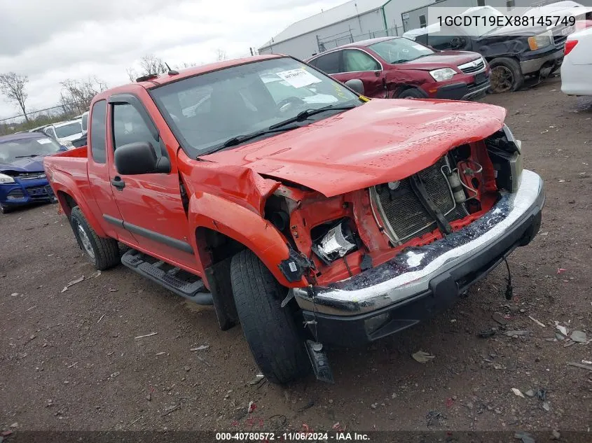 2008 Chevrolet Colorado Lt VIN: 1GCDT19EX88145749 Lot: 40780572