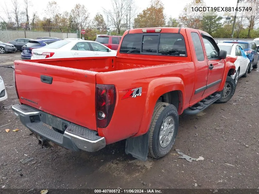 2008 Chevrolet Colorado Lt VIN: 1GCDT19EX88145749 Lot: 40780572