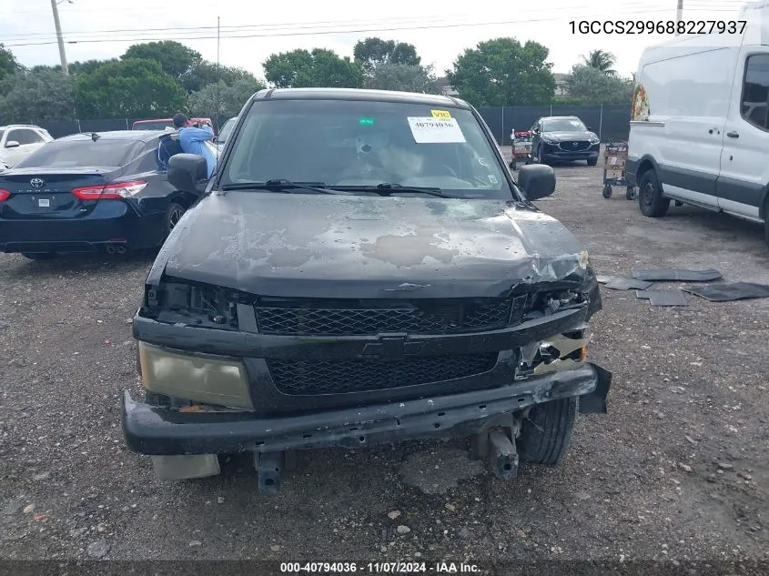 2008 Chevrolet Colorado Ls VIN: 1GCCS299688227937 Lot: 40794036