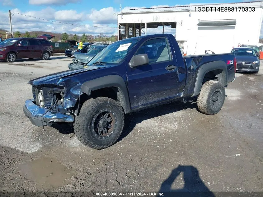 2008 Chevrolet Colorado VIN: 1GCDT14E888170303 Lot: 40809064